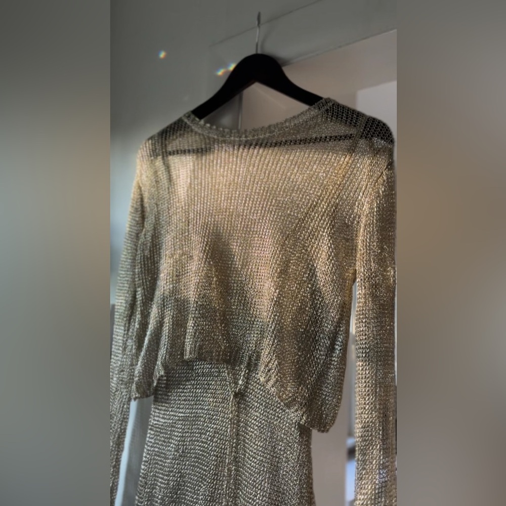 Zara Two Piece Knit Dress - Gold